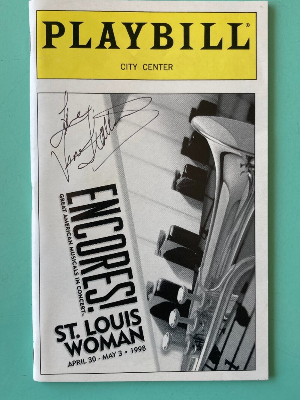 Vanessa Williams Signed Playbill St. Louis Woman City Center Encores! April 1998
